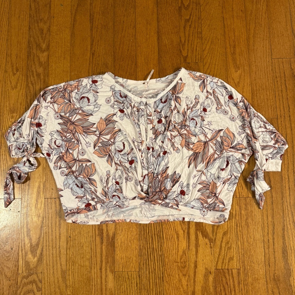 Free People Women’s Floral Button Blouse Size XS